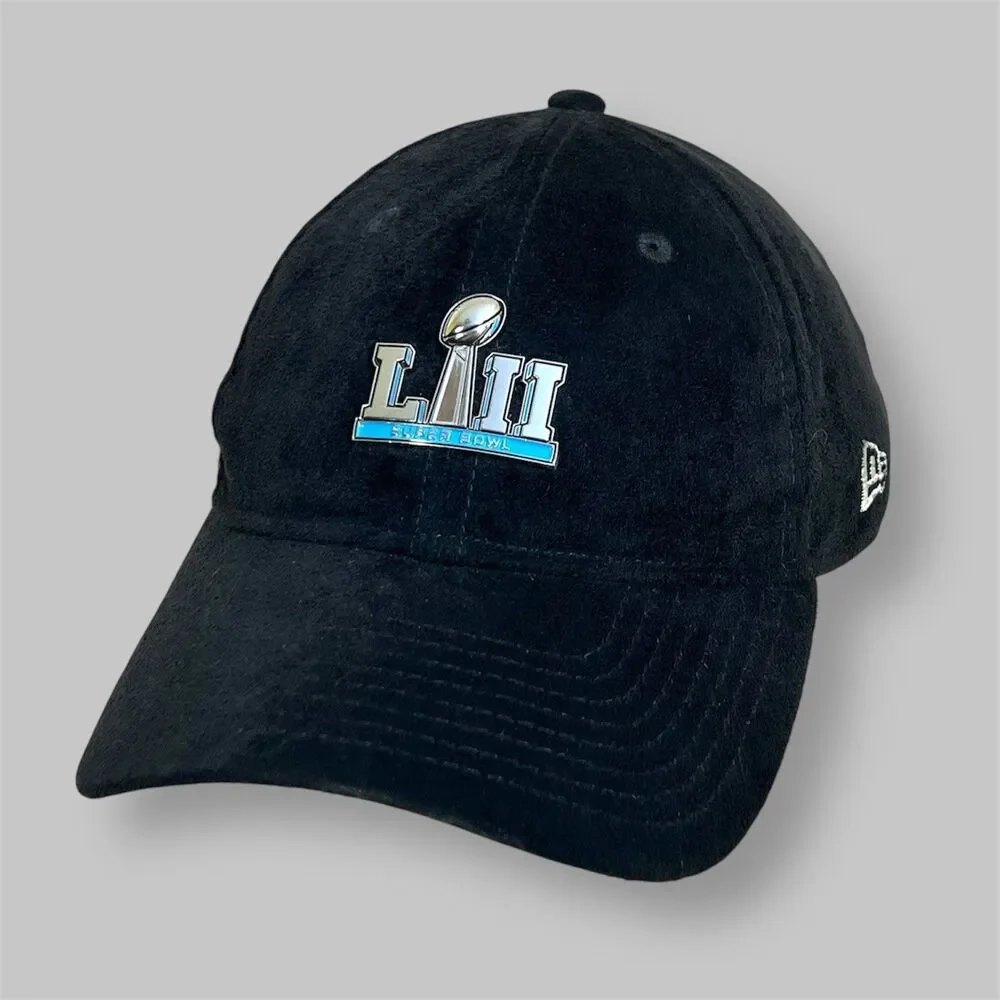 NEW ERA NFL Super Bowl LII Hat Black Suede Adjustable Cap Philadelphia Eagles